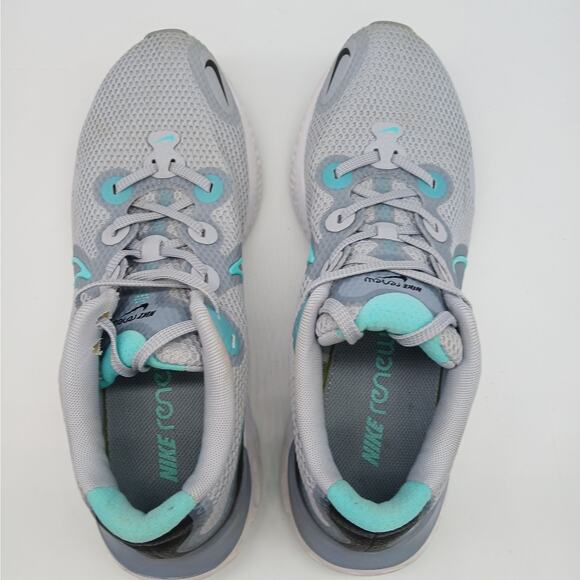 Nike Renew Run Running Sneakers Athletic Sky Gray Hyper Turquoise Size 10 - Picture 11 of 11